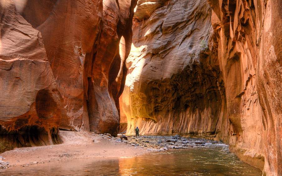 The Narrows at Zion Canyon National Park